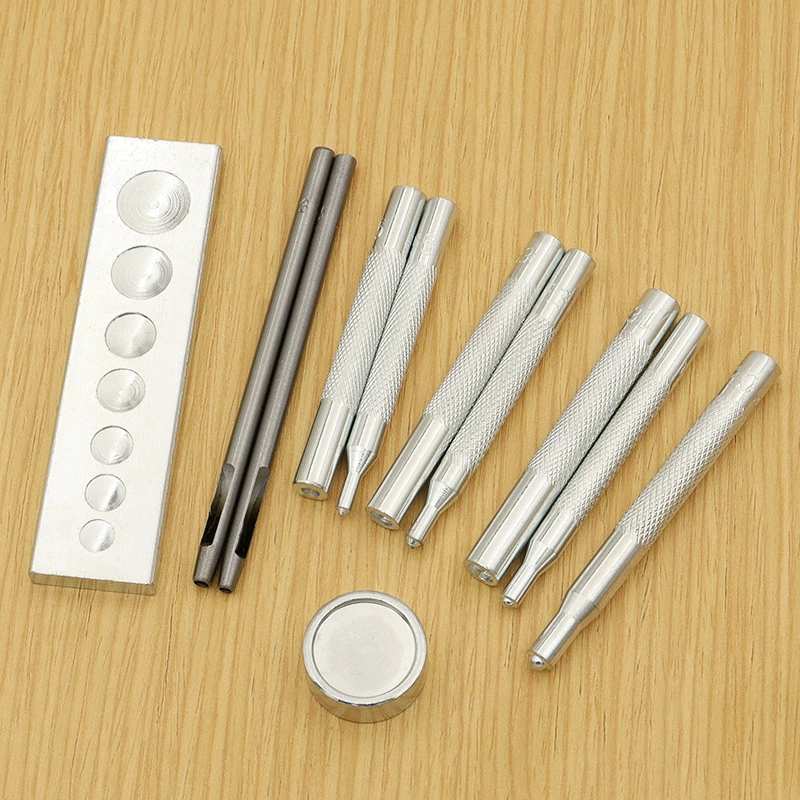 Инструмент для установки пряжки с защелкой 633/655/831/201, основа для пробивки отверстий для заклепок, сделай сам, костюм из 11 предметов