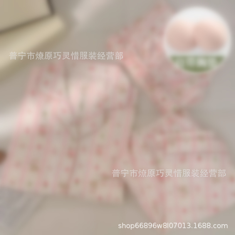 Red famosa nuevo pijama de mujer nubes de verano algodón pantalones cortos de manga corta pantalones largos de tres piezas de dibujos animados set de ropa para el hogar