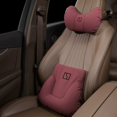 Headrest: Special Lumbar Support Set - headrest-and-lumbar-support-volcano-red