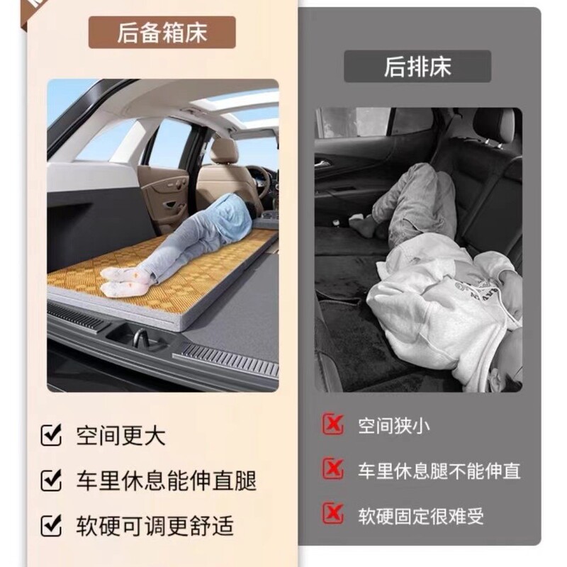 車で寝るための魔法の製品 車用折りたたみマットレス リア折りたたみ四季ユニバーサルカーマットレス 車のリアスリーピングマット|undefined