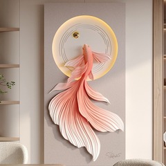 3D mural living room wall art hallway corridor lighting entrance modern luxury high-end feeling front door entrance decoration painting
