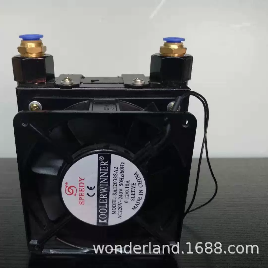 臭氧机、实验仪器用小型风冷却器AC220V 风扇散热器10L/min油冷器