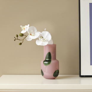 bestwest Internet-famous Glass Fenton Vase High-grade Living Room Water-raised Flower-arranging Decorative Flower Vase High-grade Homestay