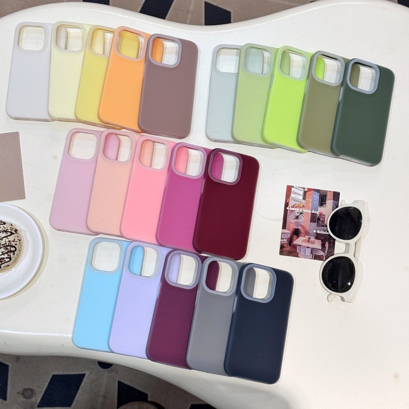 液态果冻适用苹果17简约纯色手机壳iPhone16Promax肤感大孔防摔壳|undefined