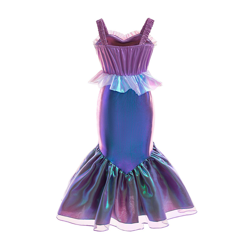 Comercio exterior sirena niña princesa vestido película mismo estilo para niños vestido de cabestrillo vestido de cola de pez traje de baño foto hilo