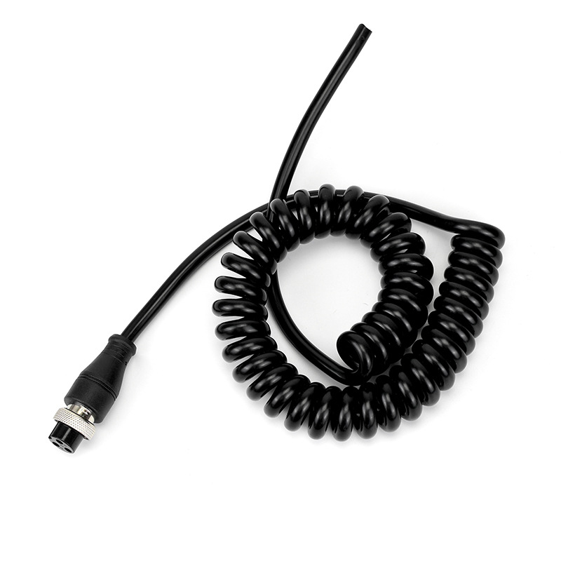 厂家供应 航空弹簧线 三芯车载航空插头 PVC PU卷线 挂车螺旋线