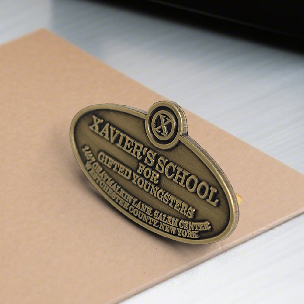 Movie X-Men Brooch Xavier Gifted Young School Badge Movie Inspired Enamel Pin Decoration