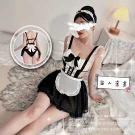情趣内衣女性感透视角色扮演俏可爱蝴蝶围裙免脱女佣制服诱惑女仆