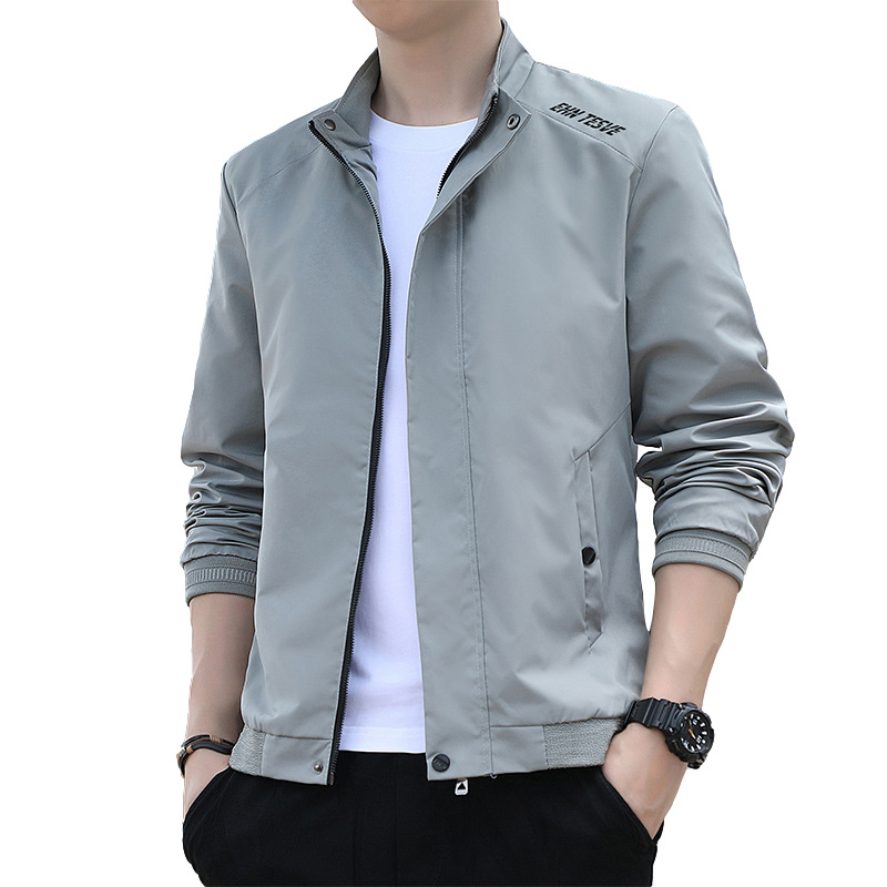 Men's coat Spring and Autumn 2023 new men's casual stand collar jacket young men thin men's coat fashionable men