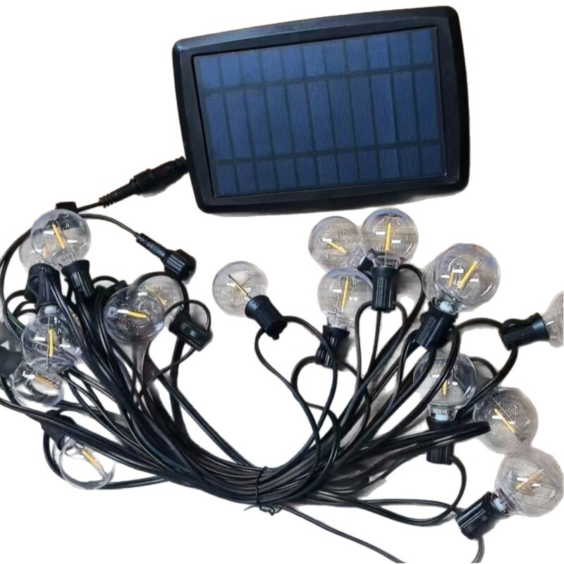 Manufacturer Solar Rechargeable Outdoor String Lights G40Led Christmas Holiday Lights Waterproof String Lights Led Star Lights