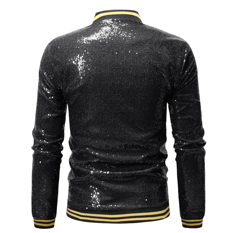 Men's Jacket Stand Collar Contrast Colour Winter Autumn Style_voghion.com