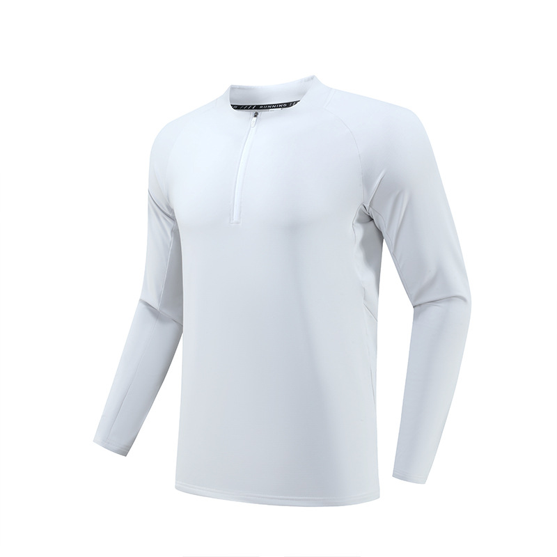 Dijia deportes de secado rápido medio cremallera de manga larga otoño pájaro casa camiseta de correr al aire libre sudor de ciclismo camiseta de fitness transfronteriza