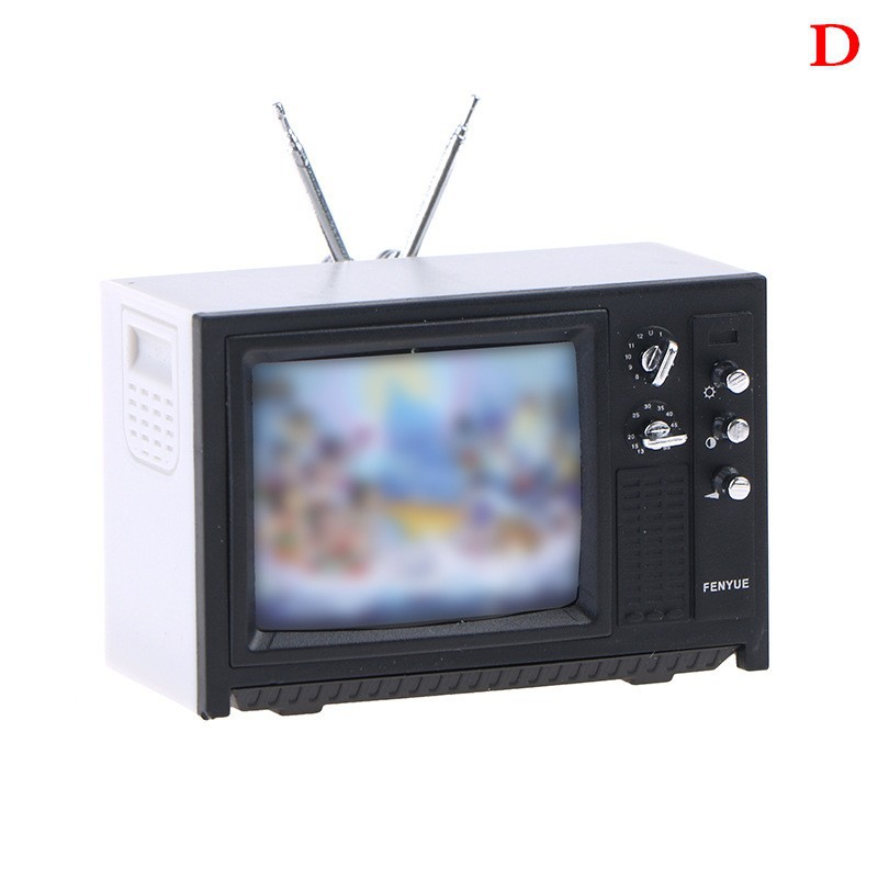 (가챠배송 - 라이트그레이) 인형의 집 레트로 TV