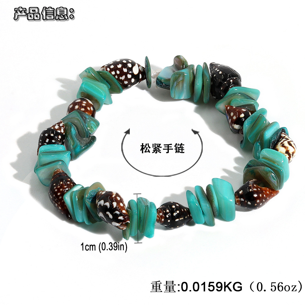 Bracelet De Couleur De Coquille De Pierre Concassée À La Mode display picture 1