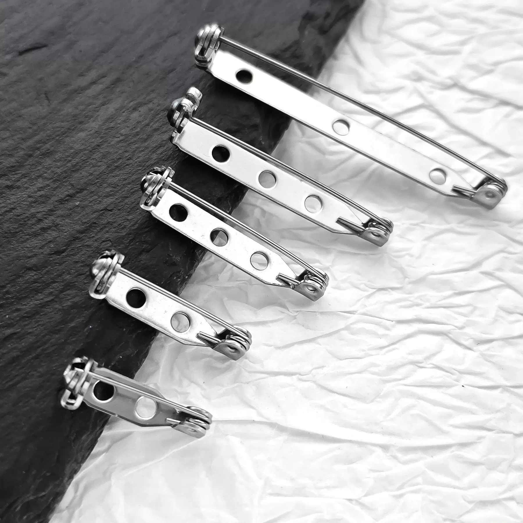 316不锈钢胸针不生锈锁简针转头安全别针徽章胸花配件diy手工材料