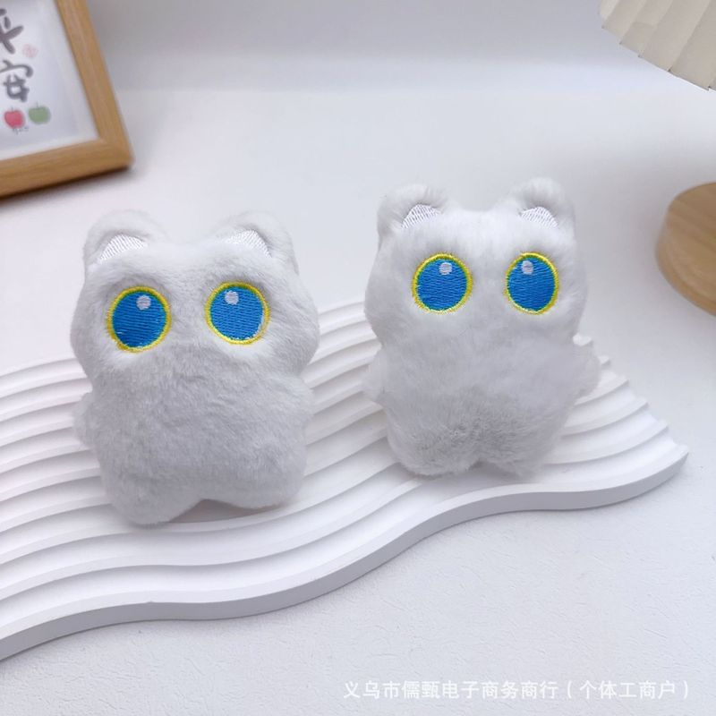 きしむぬいぐるみ青目猫ペンダント漫画白猫人形キーホルダーバッグ車のペンダントアクセサリーバッチ|undefined