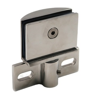 Glass accessories manufacturers direct 304 stainless steel glass hanging clip precision casting 360 degree rotating glass door accessories