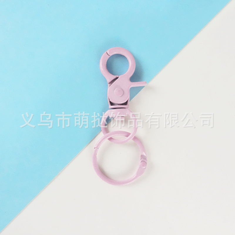 彩色金属手工烤漆钳扣钥匙扣卡圈钥匙圈diy玩具饰品首饰配件|undefined