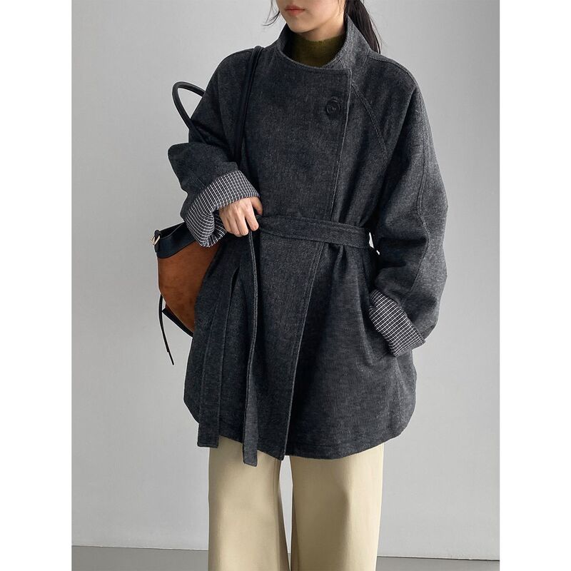 Winter High-End 90 White Duck down Lining Stand Collar Silhouette Plaid Windbreaker down Jacket for Women 5052-2 Winter High-End 90 White Duck down Lining Stand Collar Silhouette Plaid Windbreaker down Jacket for Women 5052-2