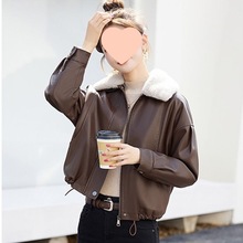 皮衣外套女秋冬2025新款加绒加厚宽松显瘦休闲洋气百搭保暖带毛领