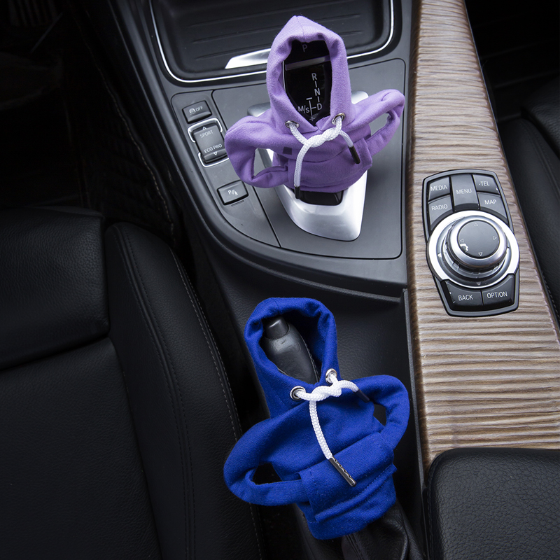 업그레이드된 보라색 + 파란색 기어 핸들 커버 [2] 팩 [검은색 스트랩]