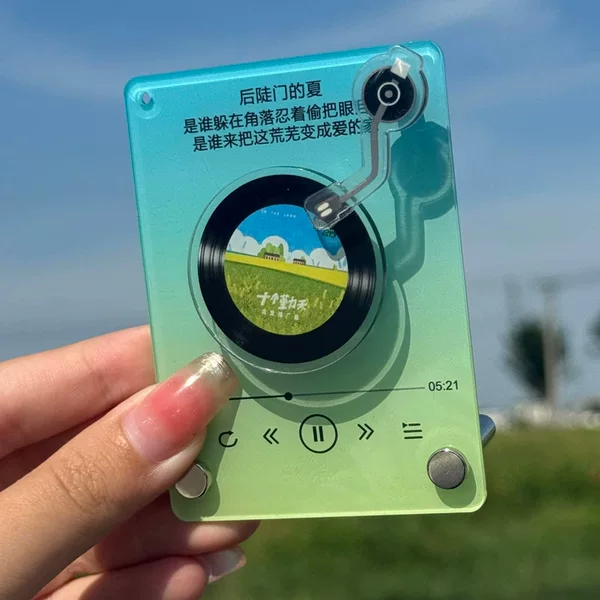 [Customized] Nfc Music Refrigerator Magnet Record Rotatable Player Refrigerator Magnet Original Peripheral Material Gifts