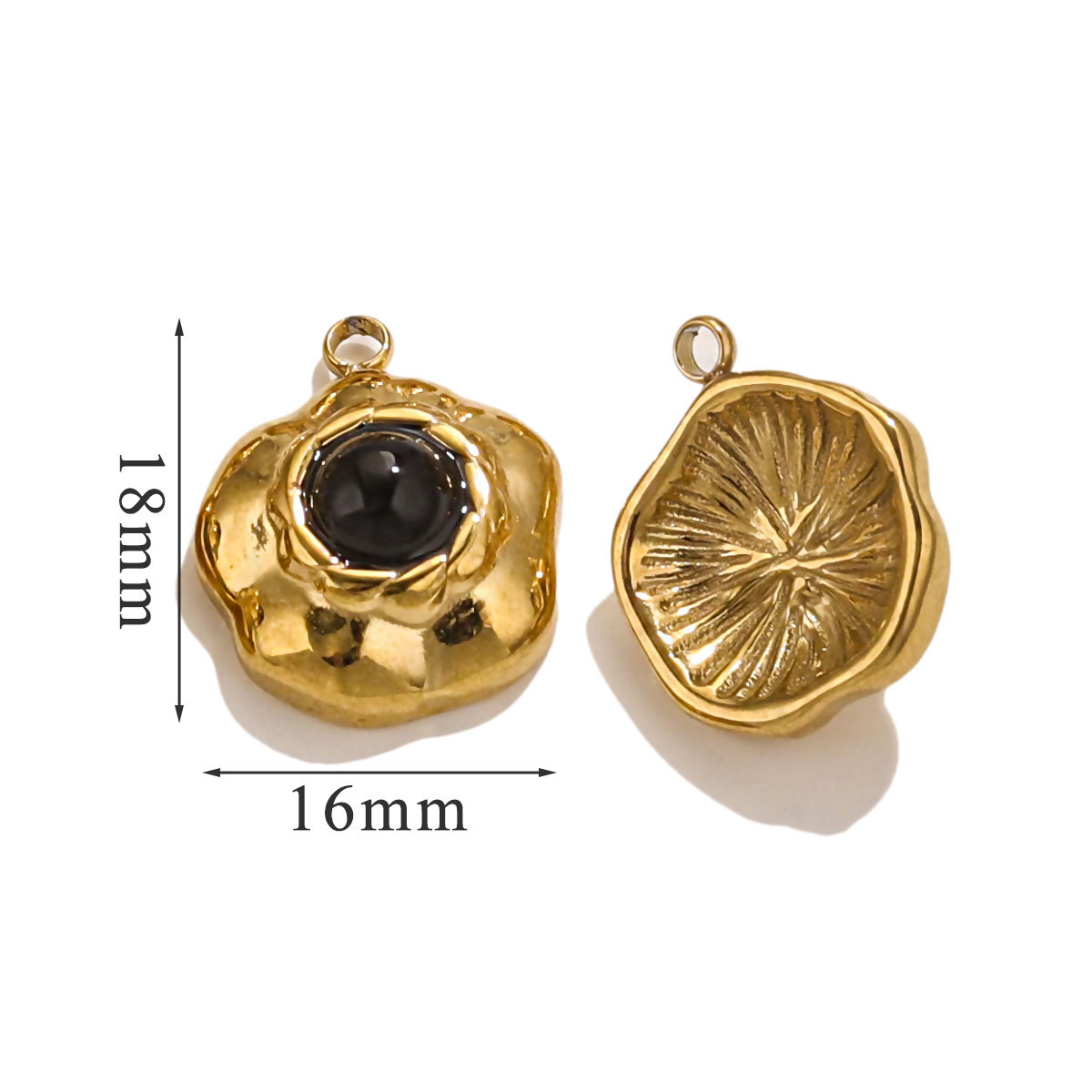 Europa y los Estados Unidos retro colgante geométrica de acero de aluminio joyería collar pendientes nicho accesorios de joyería DIY acero inoxidable piedra natural