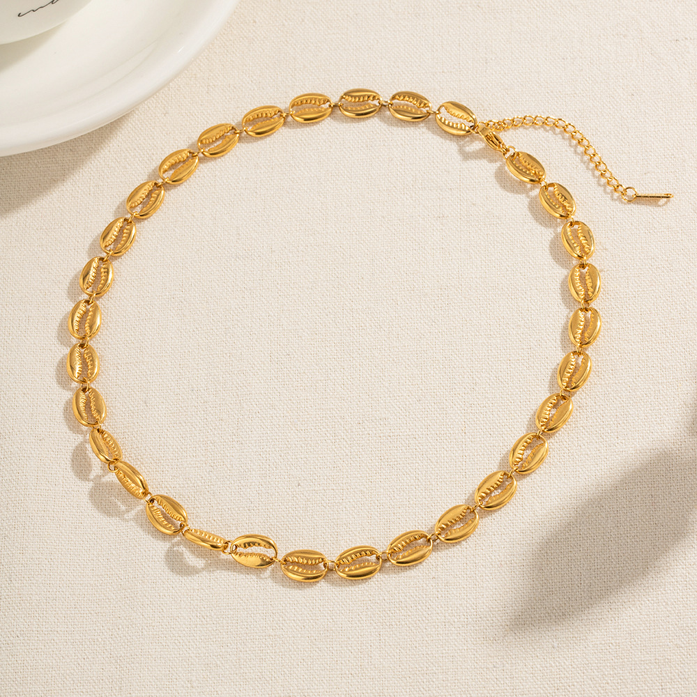 Wholesale Stainless Steel Necklace Casual Daily Style Shell Starfish Pendant Necklace