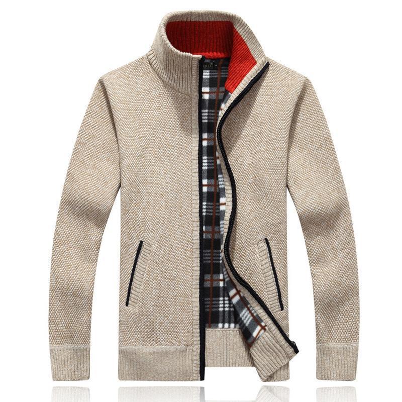 Cárdigan Tejido con Cuello Alto para Hombre de Poliéster Grueso Lavable a Máquina para Primavera y Otoño image 15