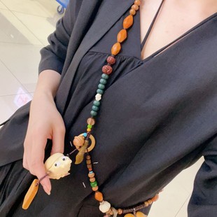 Wen play jewelry factory original niche national fashion boutique quack oblique lapel hanging clothing accessories women