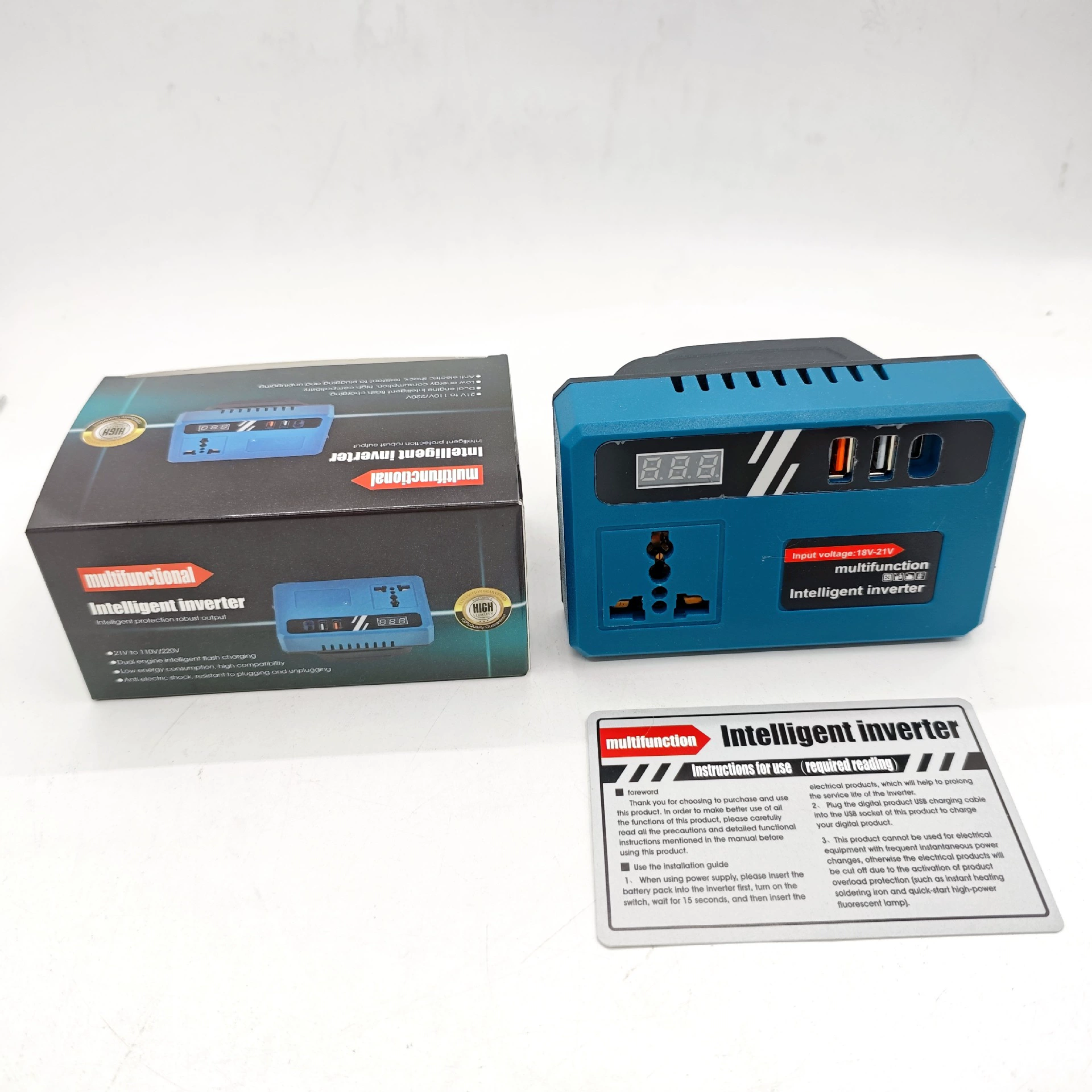 Умный литиевый аккумулятор, источник питания, 21V, 220V, 5V