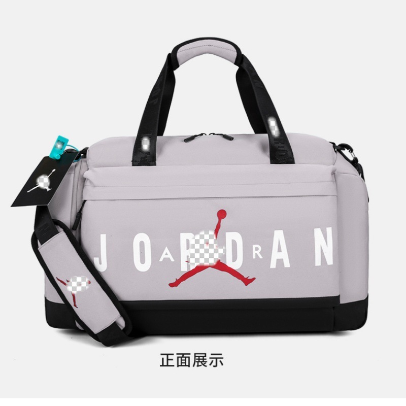 大きな文字がプリントされた AJ トラベルバッグ、大容量の外出用収納ショルダーバッグ、スプライスされたクロスボディバッグ、フィットネスバッグ、スポーツバッグ|undefined