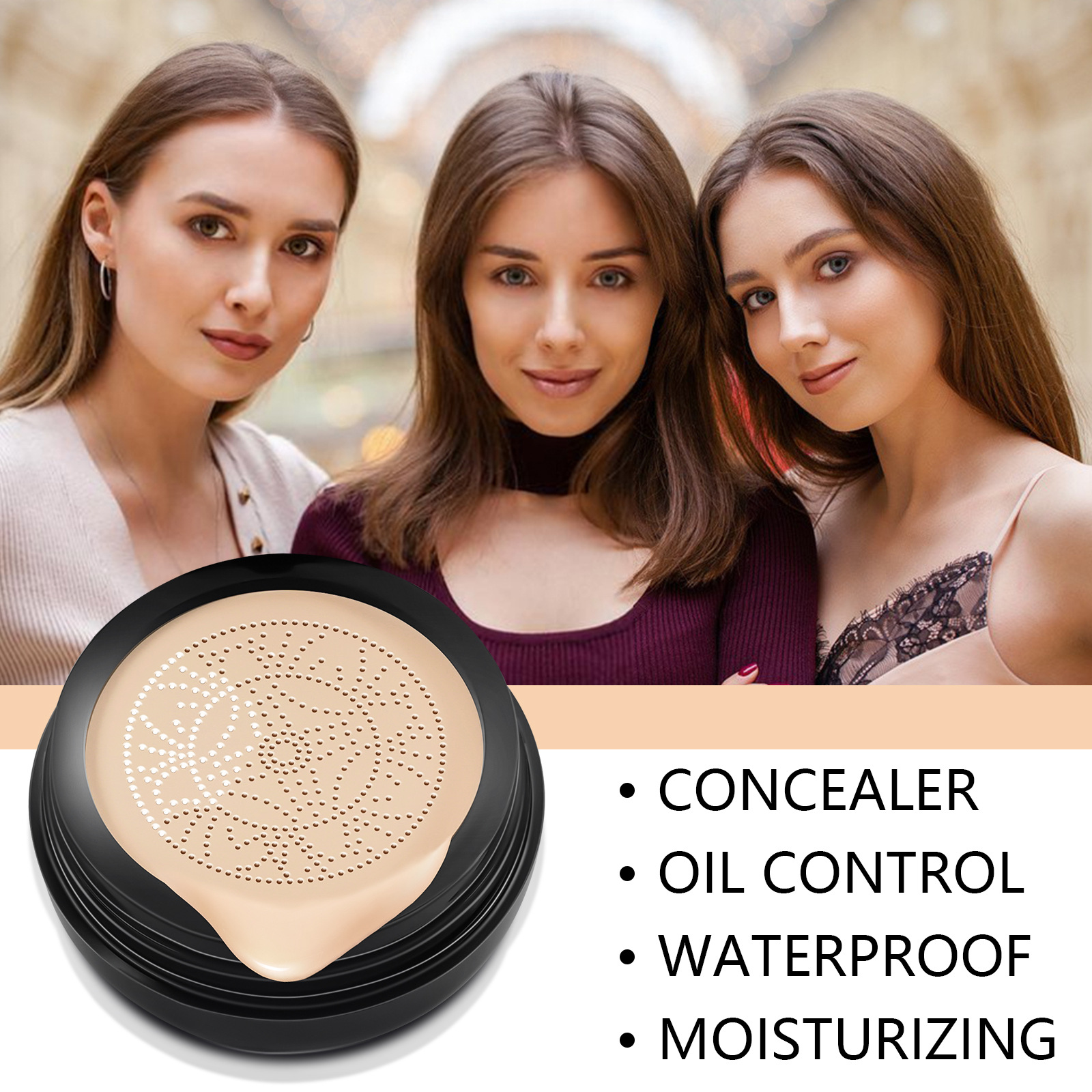 Title 6, Mushroom Shaped Air Cushion Liquid Foundation M...