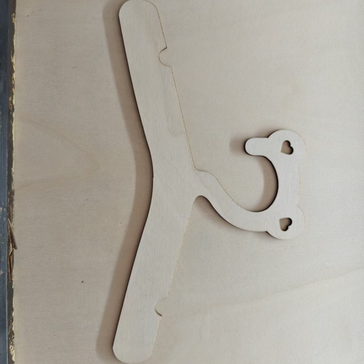 Wooden Chinese-Style Small Clothes Hanger Pendant DIY Wooden Children's Creative Cartoon Home Clothes Hanger Decoration Pet Clothes Support