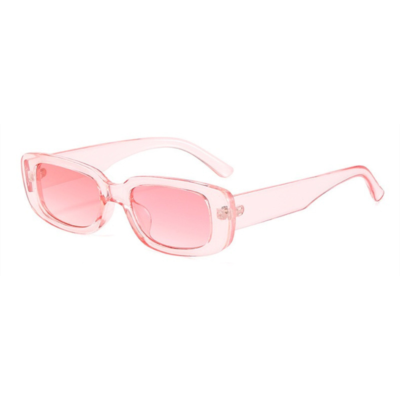 Gafas de sol rectangulares estilo ins, moda hip hop unisex, diseño fluorescente tipo Hong Kong, tendencia TikTok callejera