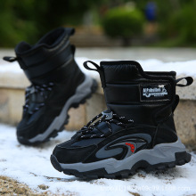 外贸新款儿童雪地靴加厚男女童棉鞋防水防滑中大童冬季简约款靴厂