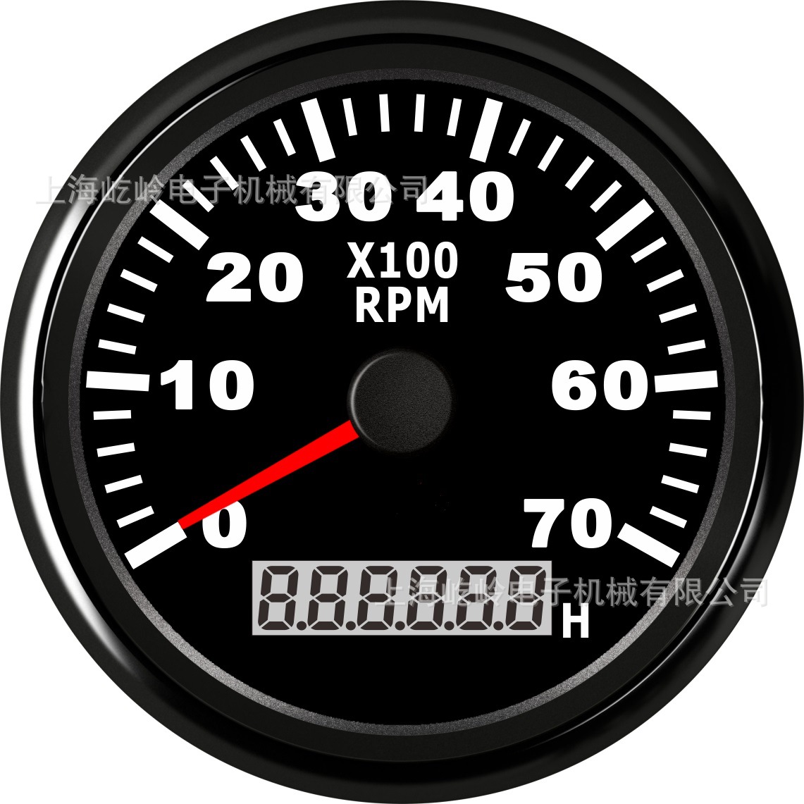automobile instrument | Universal Diesel Gasoline Engine - black-frame-black-face-0-7000rpm