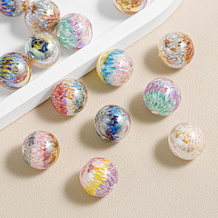 海蒂油畫圓珠樹脂珠子手鍊手機鏈鑰匙扣串珠散珠配件DIY手工飾品