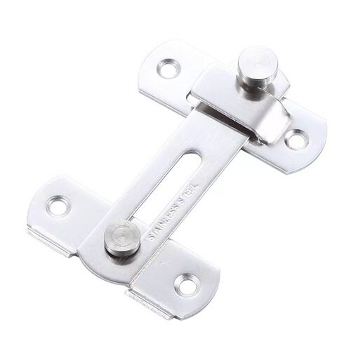 Stainless steel door buckle 90 degree right angle sliding door buckle bolt household thickened lock buckle left and right safety lock pet pet door