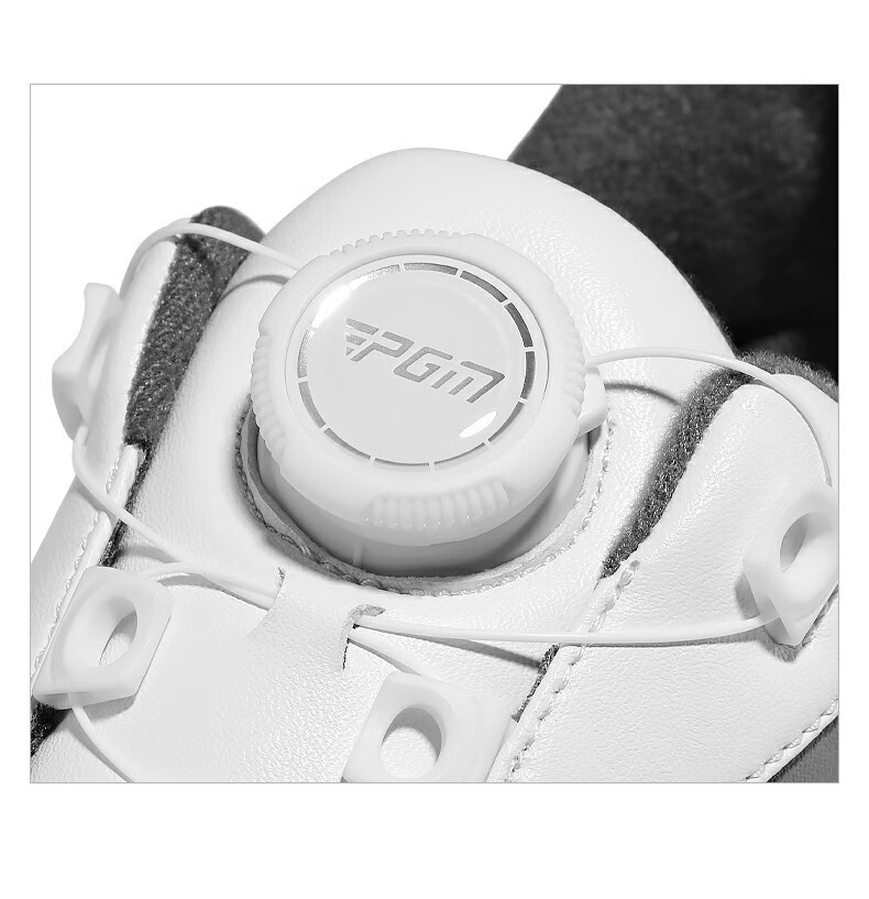 Giày golf trẻ em nữ PGM dây rút núm vặn chống nước chống trượt — XZ342-Trắng Xám Xanh Lá, XZ342-Trắng hồng xanh lam chi tiết 26