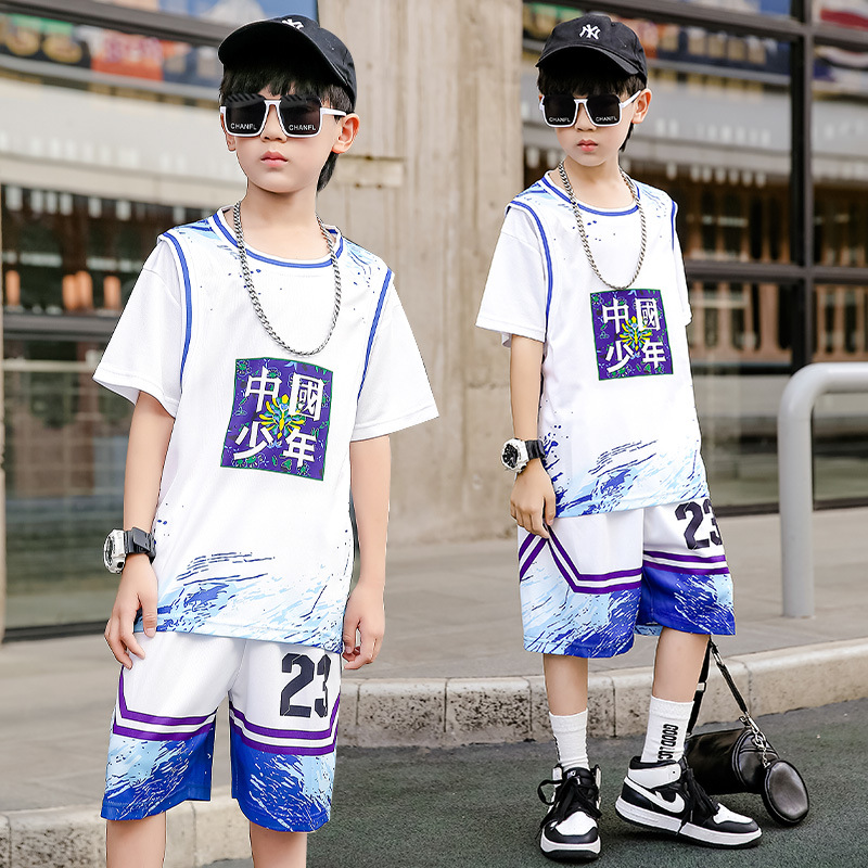 075 blue basketball suit