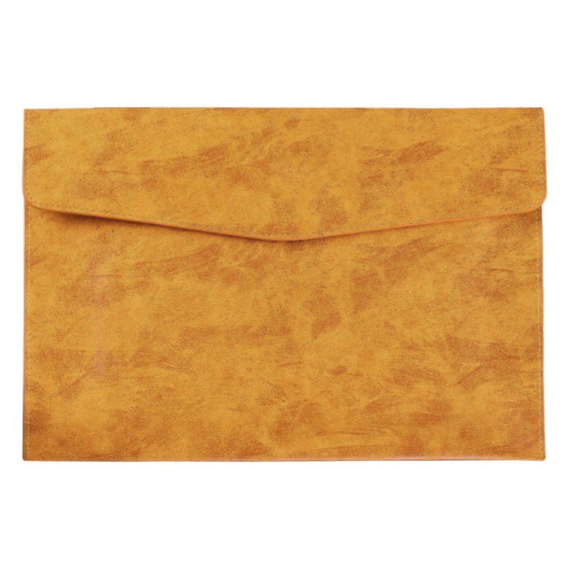 Bolso de archivo comercial de imitación de cuero transfronterizo A4 bolsa de archivo de almacenamiento de gran capacidad bolsa de archivo de logotipo empresarial al por mayor