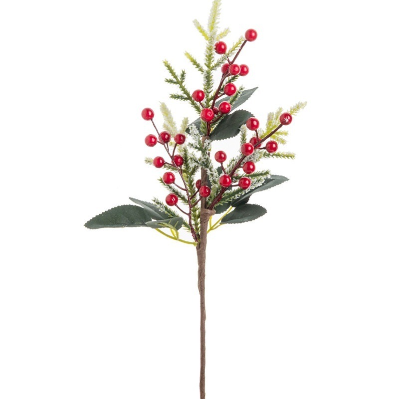 国境を越えた売れ筋のクリスマス松葉と松ぼっくりの挿し木 DIY 装飾ベリー花の枝装飾クリスマス模擬植物|undefined