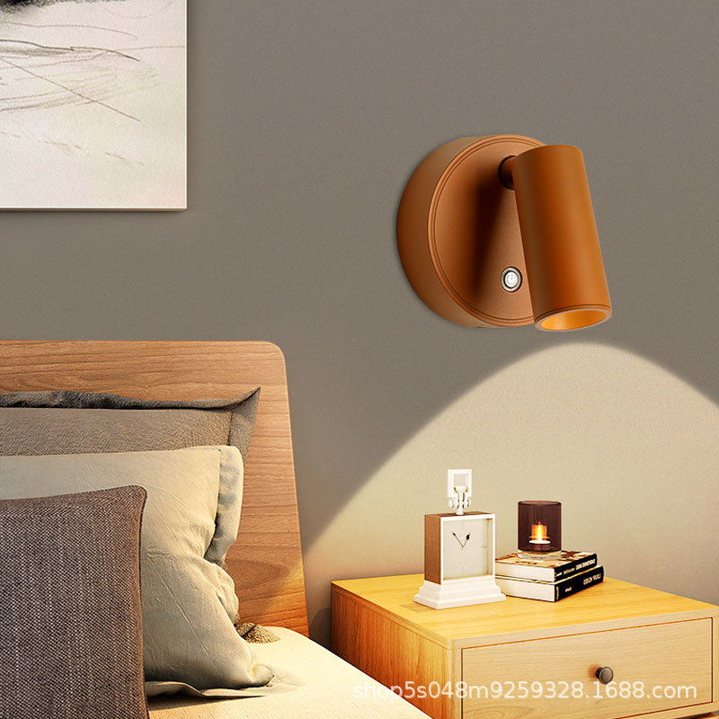 Explosión transfronteriza de absorción magnética USB sin cableado sin perforación lámpara de pared tricolor luz de atmósfera luminosa pequeña lámpara de cabeza de cama