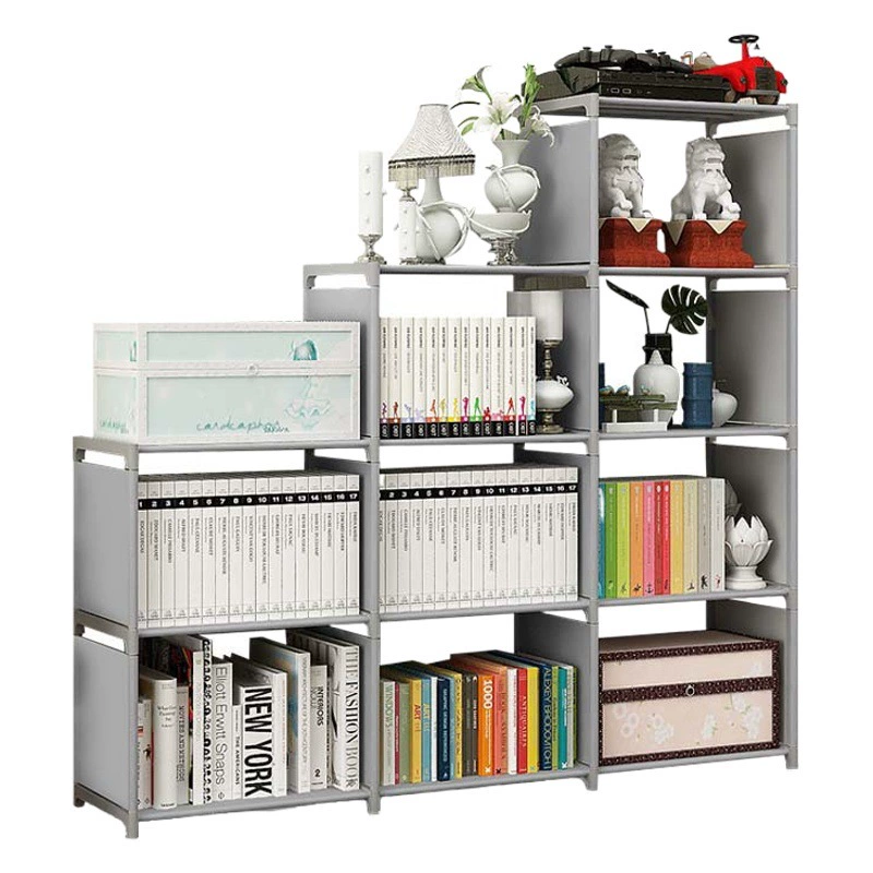 Оптовая продажа простой комбинированный книжный шкаф полы столешница стальной стальной стойки для хранения креативная детская книжная полка