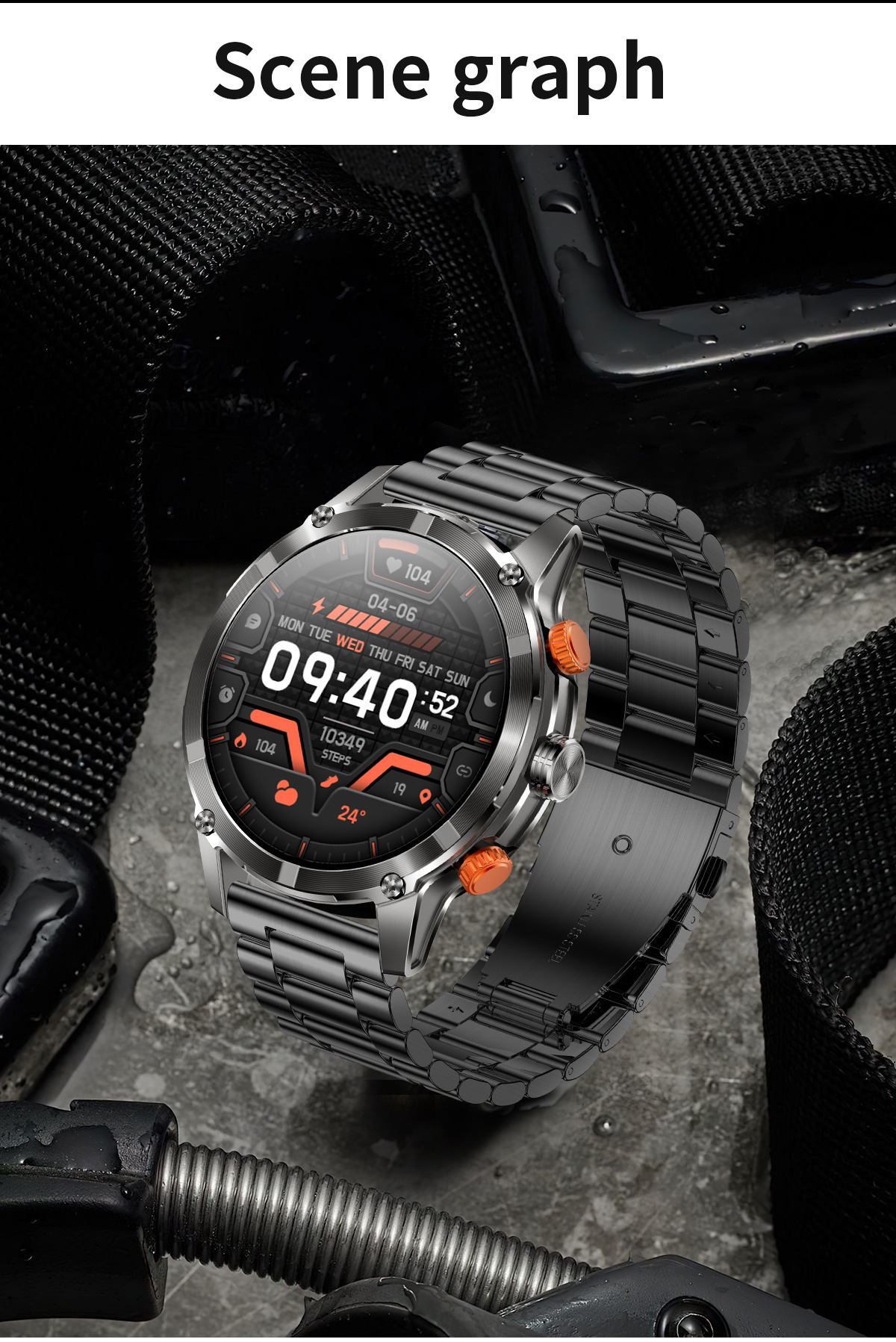Smartwatch Für Herren Mit Bluetooth-anruf Und Herzfrequenzmesser_voghion.com