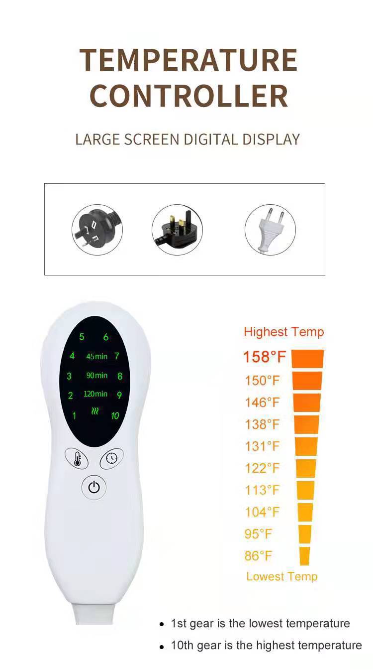 Manta De Aislamiento De Calefacción De Pie Plegable Eléctrica Lavable display picture 12