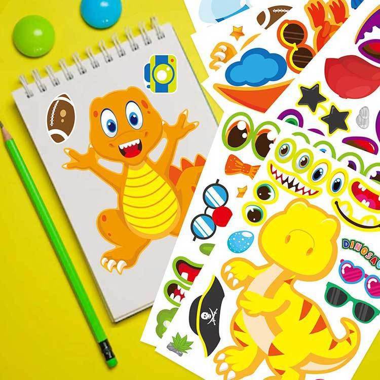 Dinosaur, children's sticker, new collection, Birthday gift, DIY 4