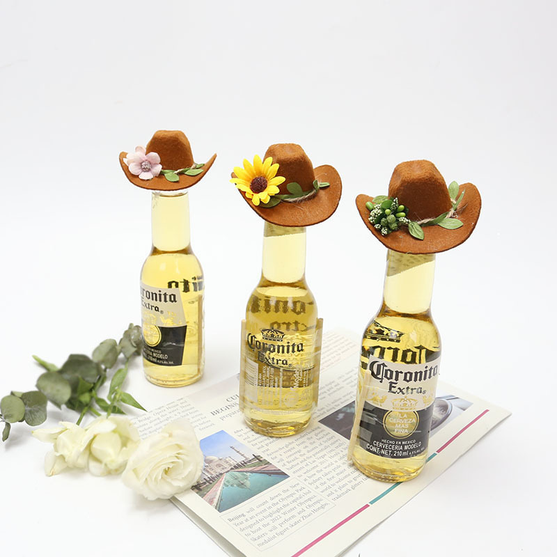 Zilin Cross-border Festival Party Atmosphere Arrangement Supplies Ornaments Wine Bottle Decorative Hat Jungle Party Wine Bottle Hat