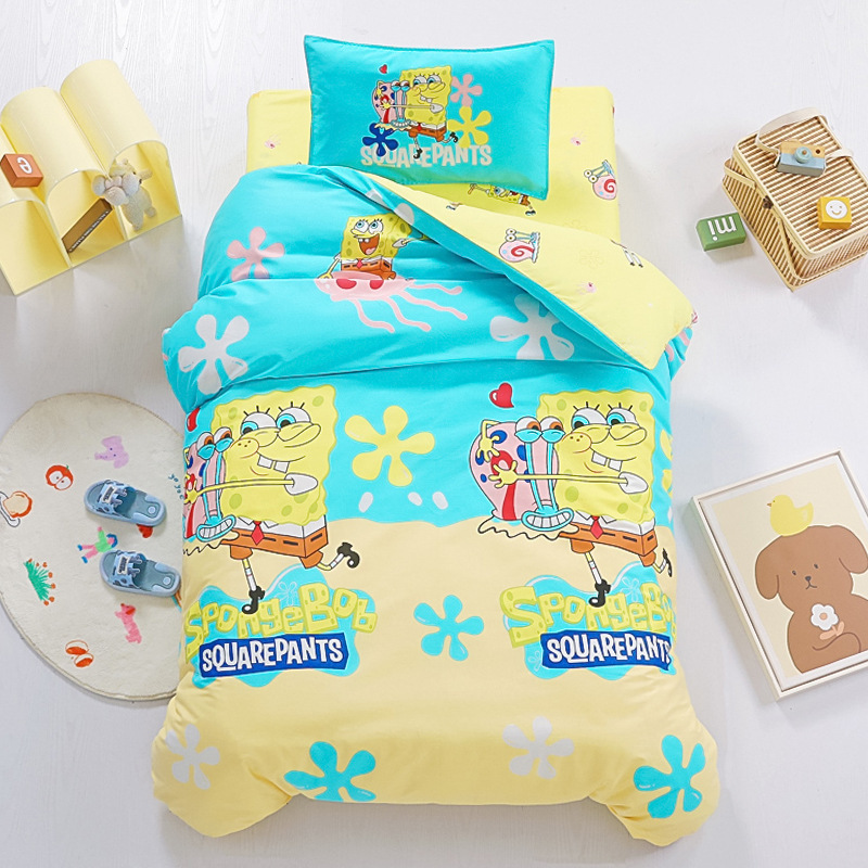 Jardín de infantes edredón de tres piezas de algodón para niños sábanas de bebé siesta de edredón de invierno en el jardín de seis piezas de conjunto